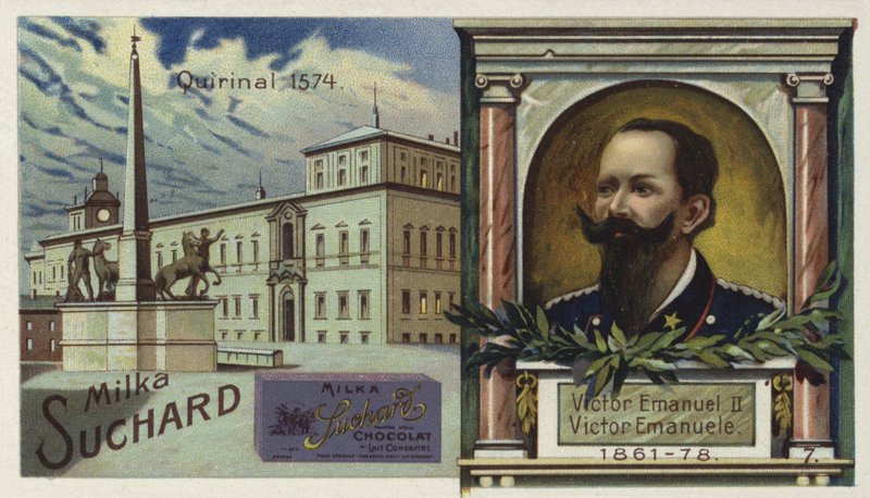 Koning Victor Emanuel II van Italië en het Quirinaalpaleis, Rome door European School