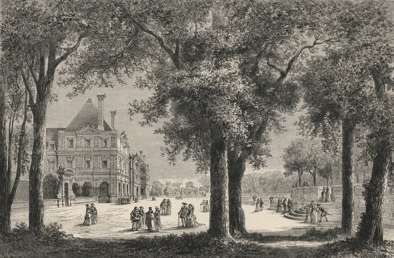 Le Luxembourg Au Temps De Marie De Medicis (gravure) door European School