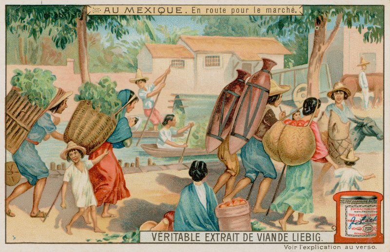 Mexicanen op weg naar de markt door European School