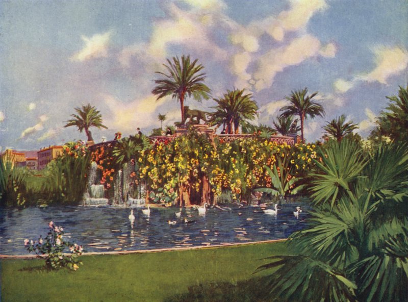 Nice, La Grotte du Jardin Public (kleurenlitho) door European School