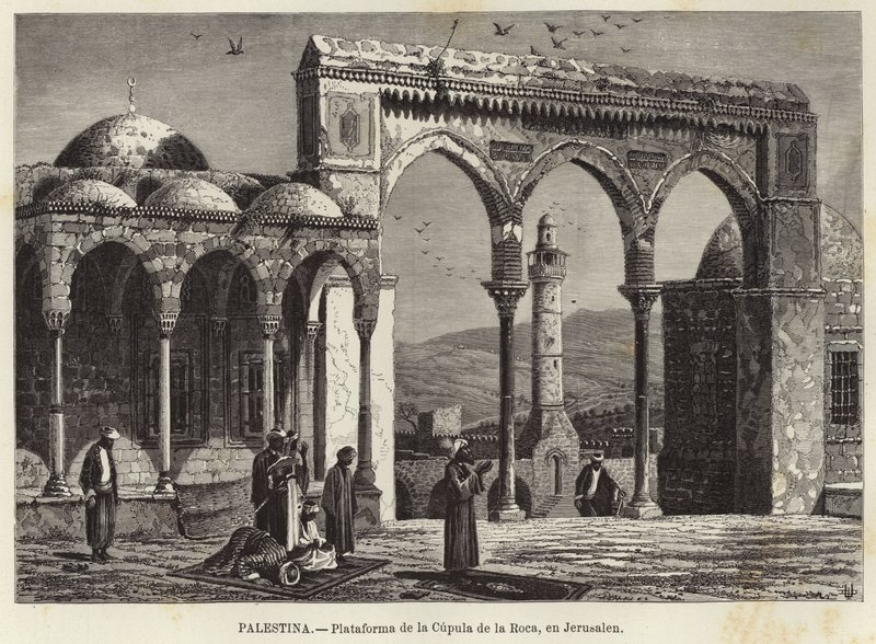Palestina, Platform van de Rotskoepel, in Jeruzalem door European School