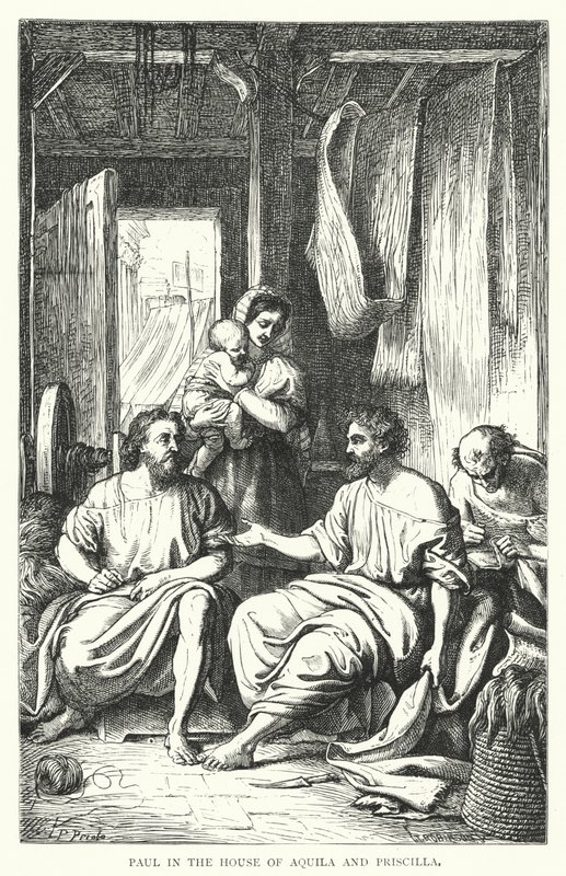 Paulus in het huis van Aquila en Priscilla door European School