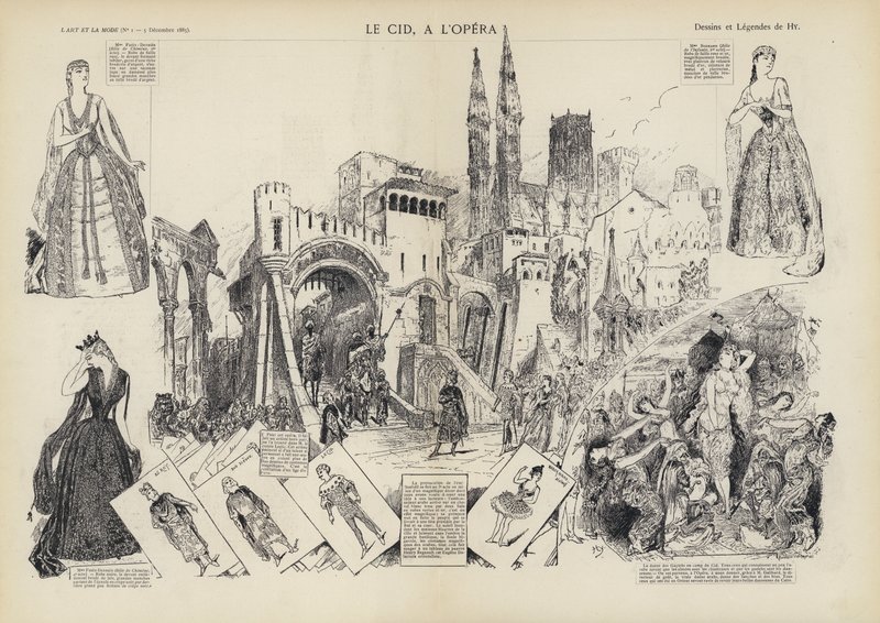 Uitvoering van Jules Massenets opera Le Cid in de Parijse Opera door European School