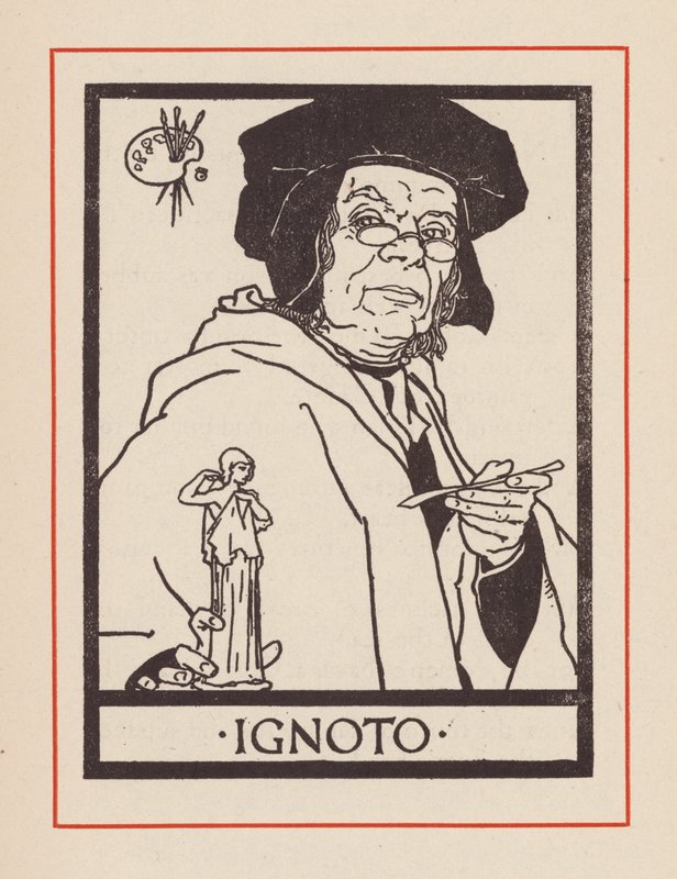 Portret van een onbekende Italiaanse kunstenaar (litho) door European School