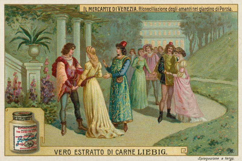 Hereniging van de geliefden in Portia