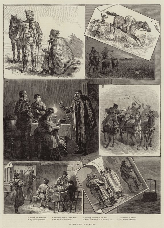 Roversleven in Hongarije (gravure) door European School