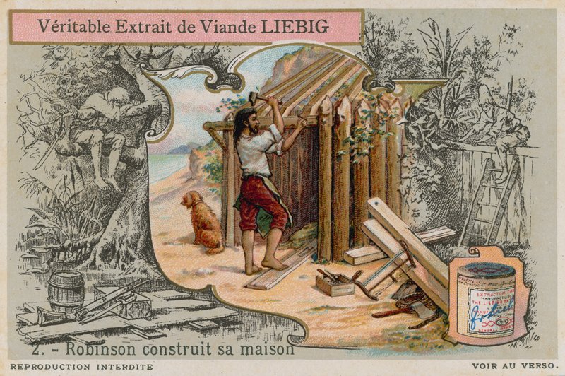 Robinson Crusoe bouwt zijn hut door European School