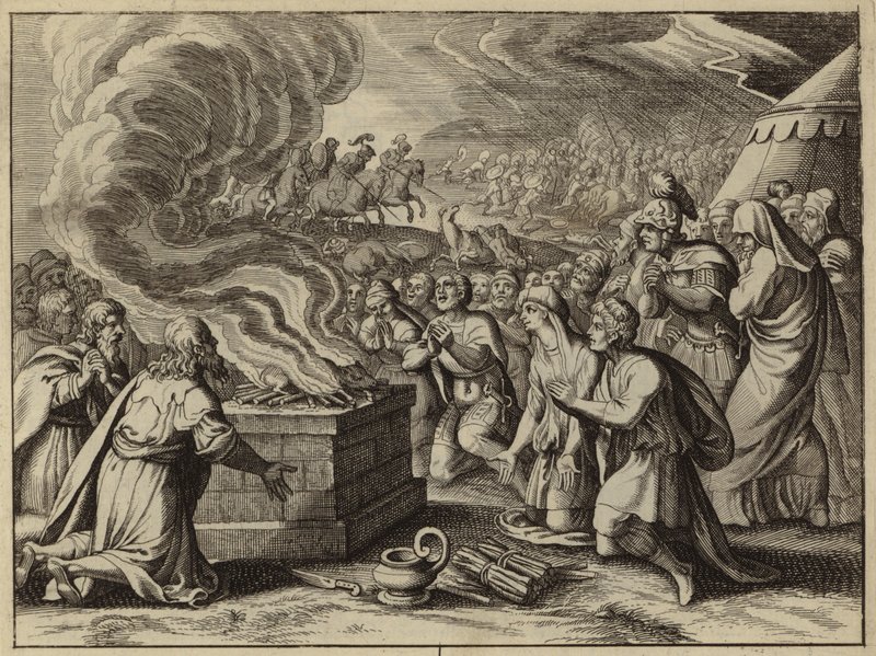Samuel en de Israëlieten belijden hun zonden aan God in Mizpa voordat ze de Filistijnen verslaan door European School