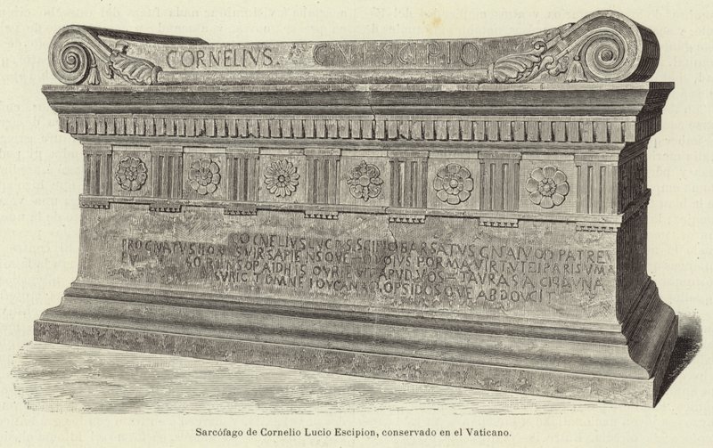 Sarcophagus van Cornelius Lucius Scipio, bewaard in het Vaticaan door European School