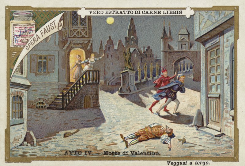 Scène uit Faust, een opera van Charles Gounod door European School