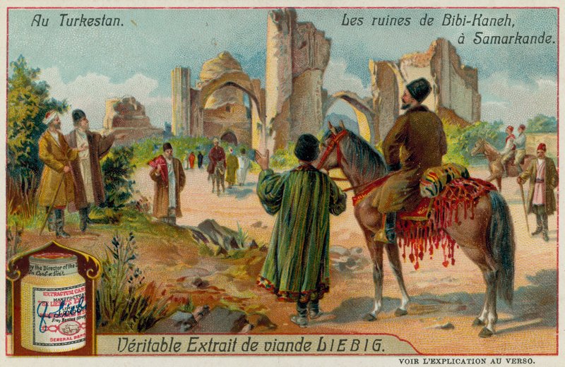 De ruïnes van de Bibi-Khanym-moskee in Samarkand in Oezbekistan door European School