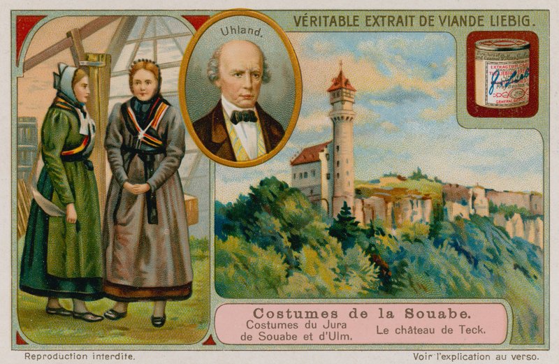 De kleding van Jura en Ulm, Ludwig Uhland en Kasteel Teck door European School