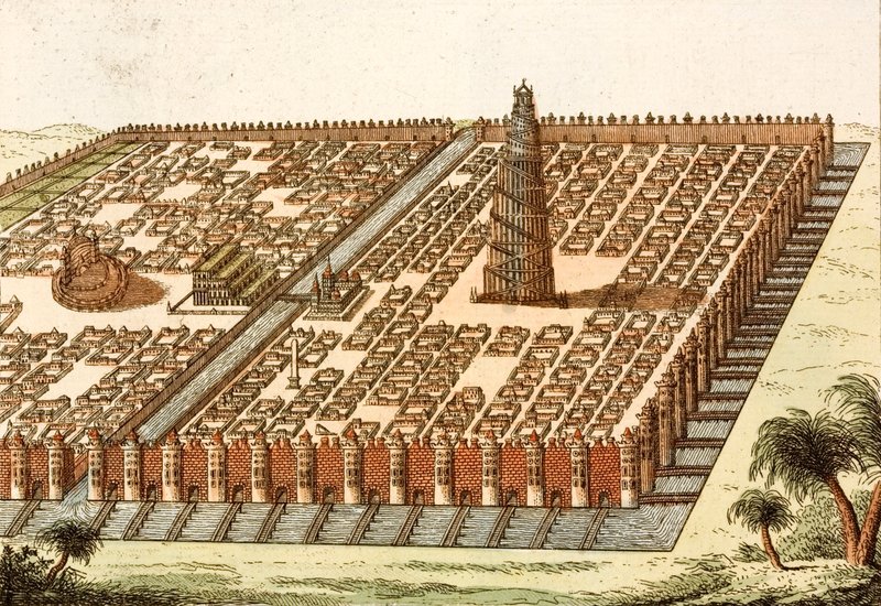 Toren van Babel, Koninklijk Paleis en Hangende Tuinen van Babylon door European School