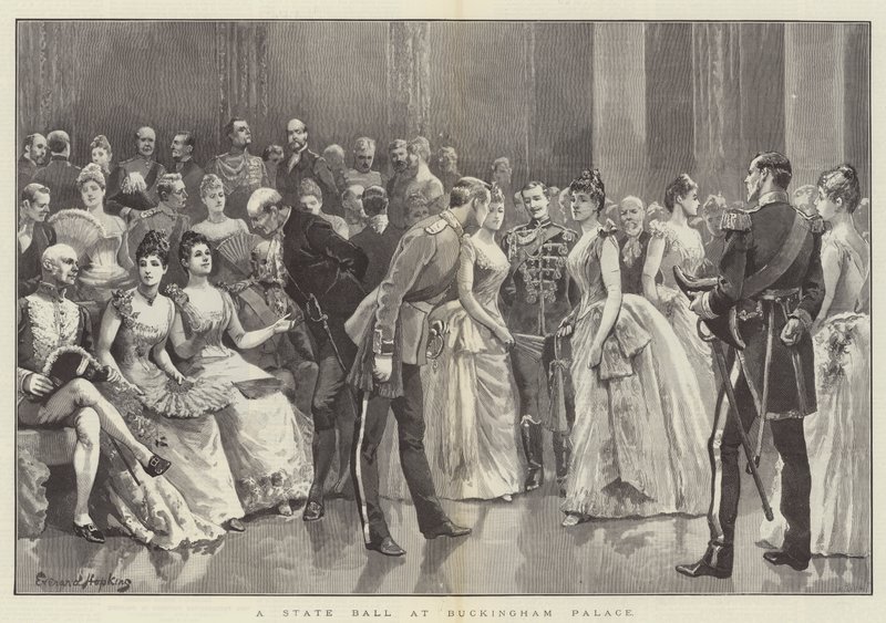 Een staatsbal in Buckingham Palace door Everard Hopkins