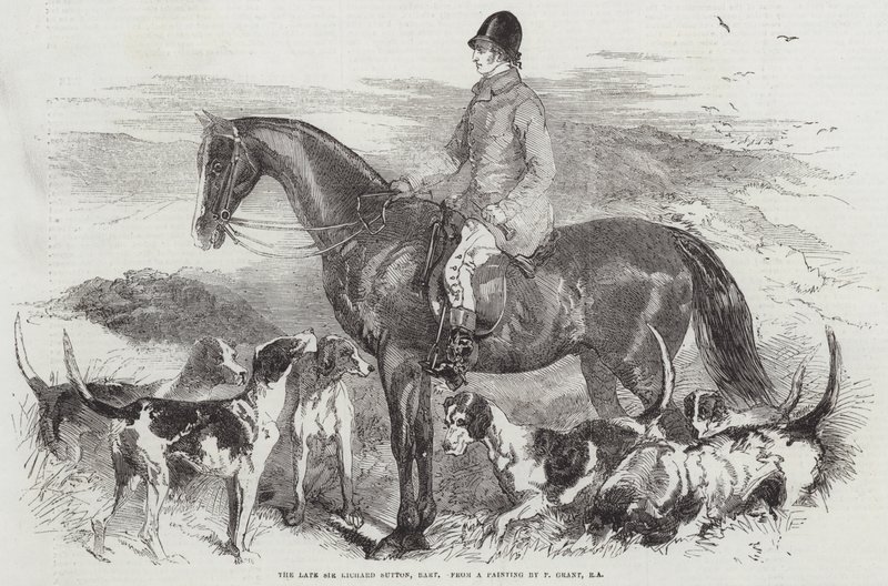 De overleden Sir Richard Sutton, Baronet door F. Grant