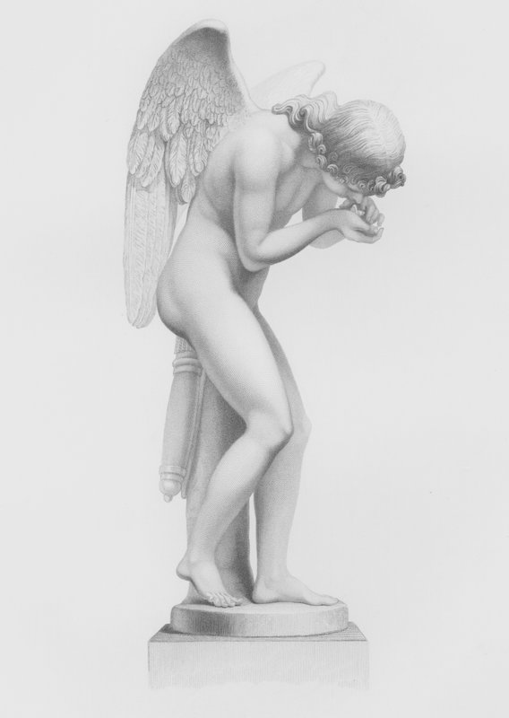Liefde die het leven herleeft, naar het beeld van Finelli, in de collectie van Zijne Genade de Hertog van Devonshire, in Chatsworth door F. Roffe