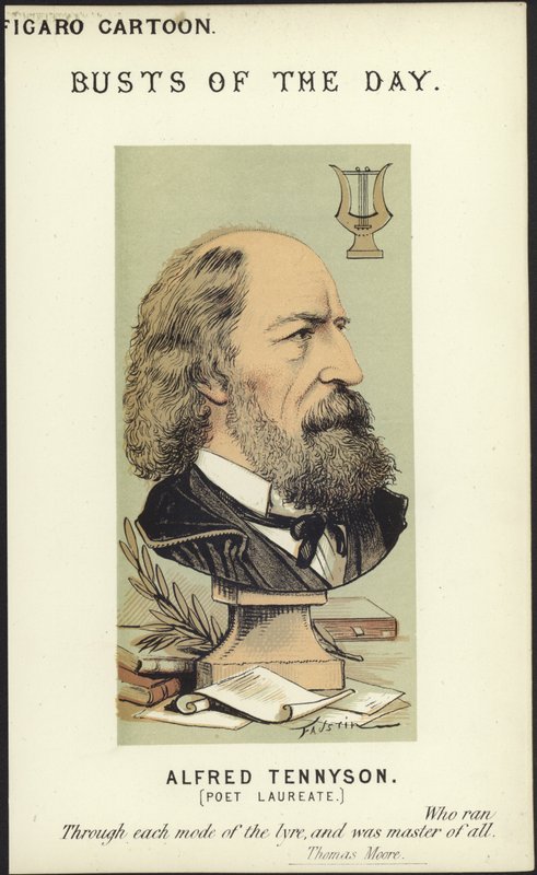 Karikatuur van Alfred Tennyson door Faustin
