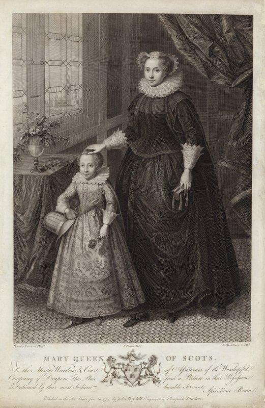 Portret van Mary, Koningin van Schotland, en haar zoon, James door Federico Zuccaro