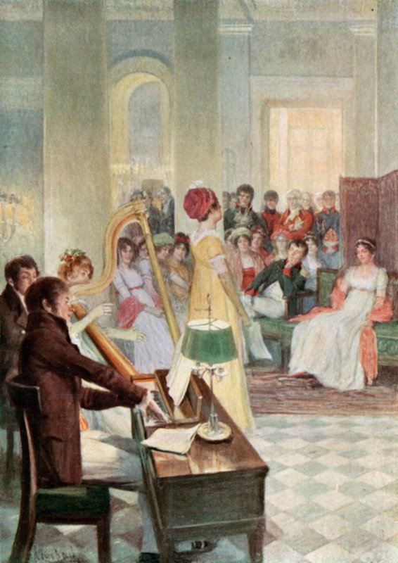 Een Soiree in Malmaison door Felicien baron de Myrbach Rheinfeld