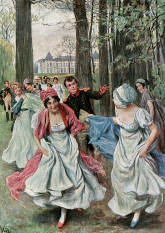 In het park van Malmaison tijdens het Consulaat door Felicien baron de Myrbach Rheinfeld