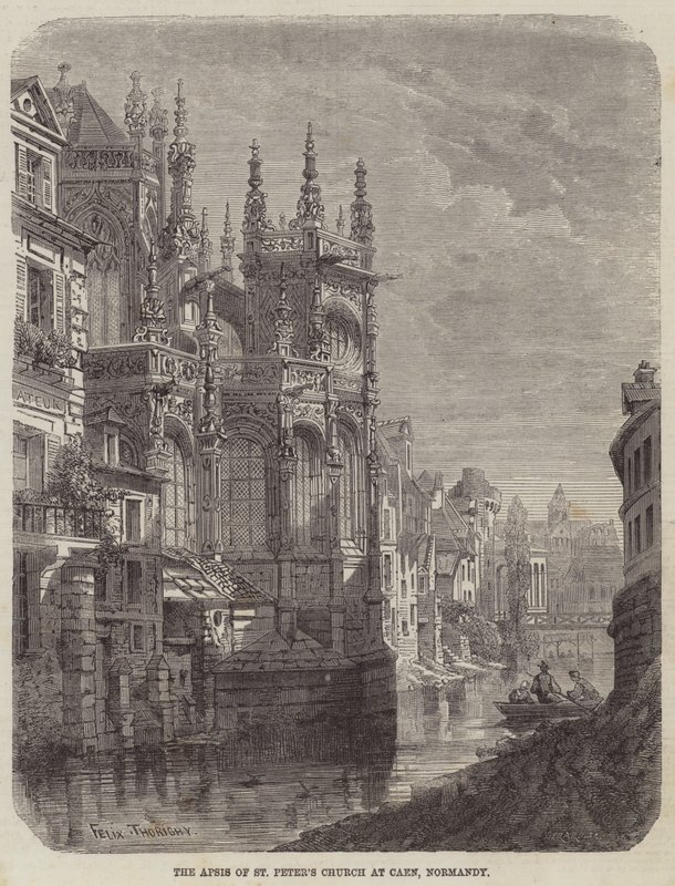 De Apsis van de Sint-Pieterskerk in Caen, Normandië door Felix Thorigny