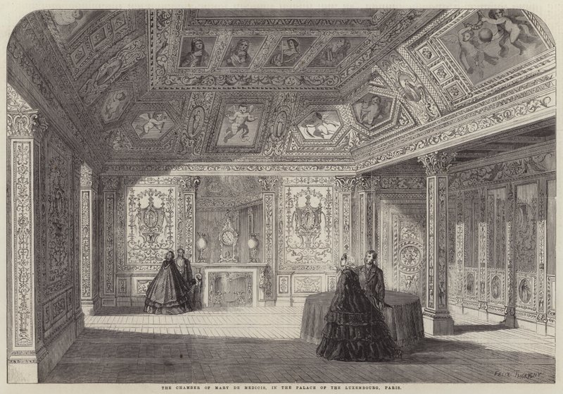 De Kamer van Maria de Medici, in het Paleis van Luxemburg, Parijs door Felix Thorigny