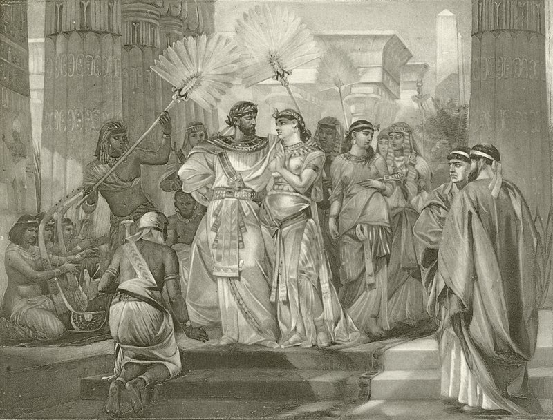 Antonius en Cleopatra. Act I, Scene I door Felix Octavius Carr Darley