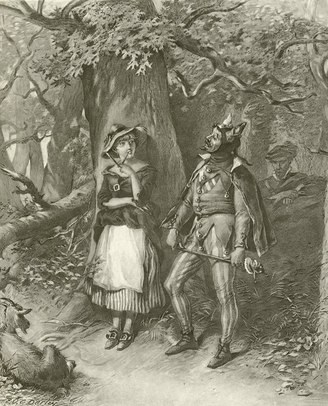Zoals je het leuk vindt. Act III, Scene III door Felix Octavius Carr Darley
