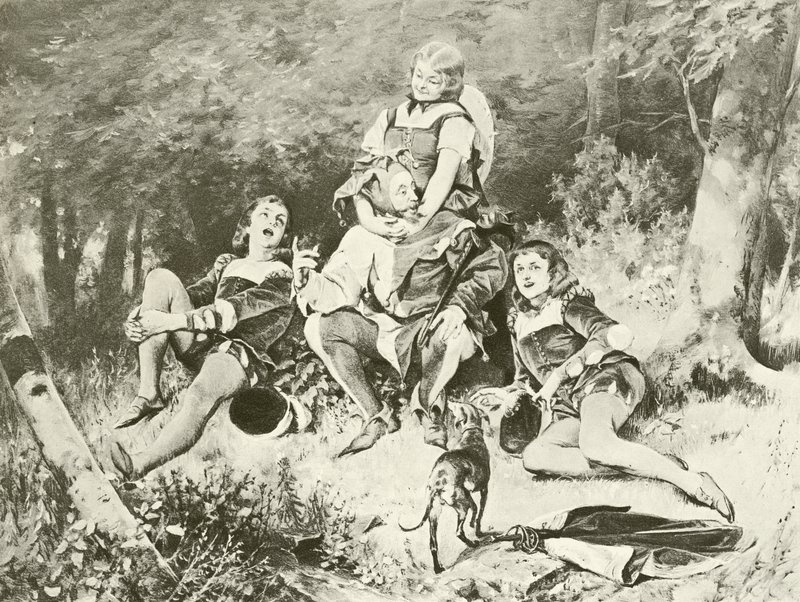 Zoals je het wilt. Act V, Scene III door Felix Octavius Carr Darley