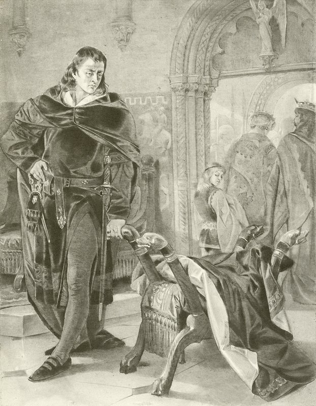 Hamlet. Acte I, Scène II door Felix Octavius Carr Darley