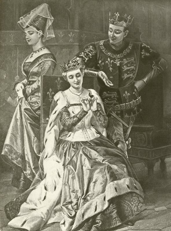 Koning Hendrik V. Act V, Scene II door Felix Octavius Carr Darley