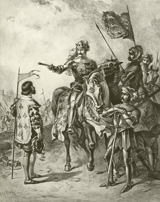 Koning Hendrik V. Act IV, Scene VII door Felix Octavius Carr Darley