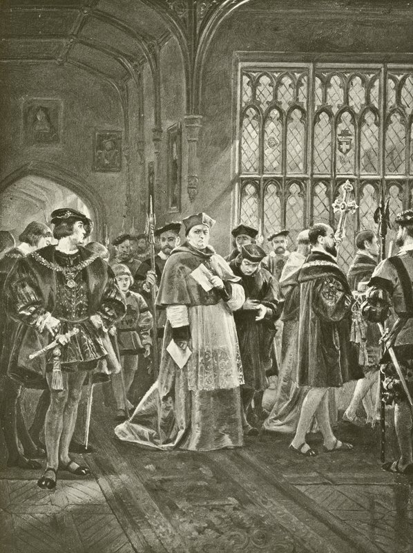 Koning Hendrik VIII. Act I, Scene I door Felix Octavius Carr Darley