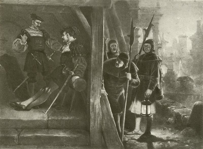 Veel Gedoe om Niets. Act III-Scène III door Felix Octavius Carr Darley