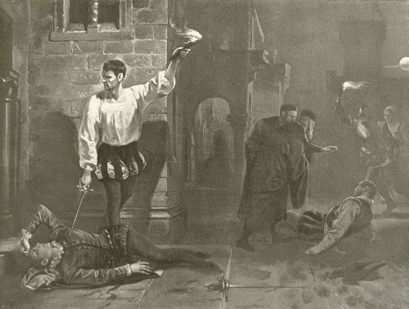 Othello. Act V, Scene I door Felix Octavius Carr Darley