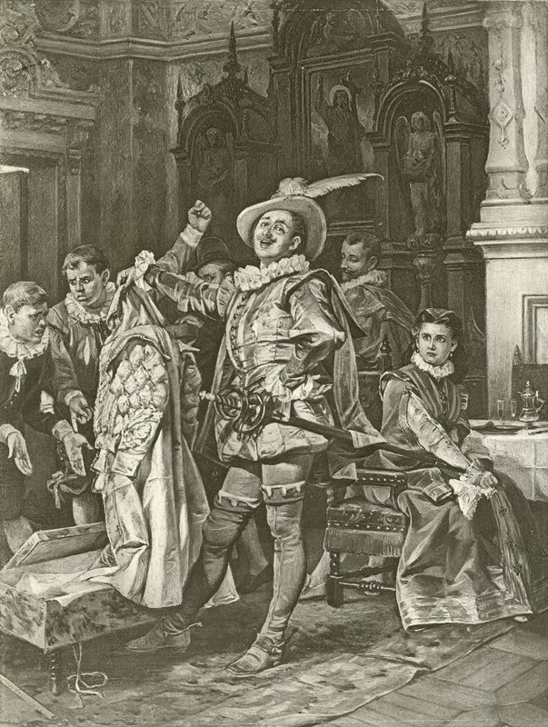 Het temmen van de feeks. Act IV, Scene III door Felix Octavius Carr Darley