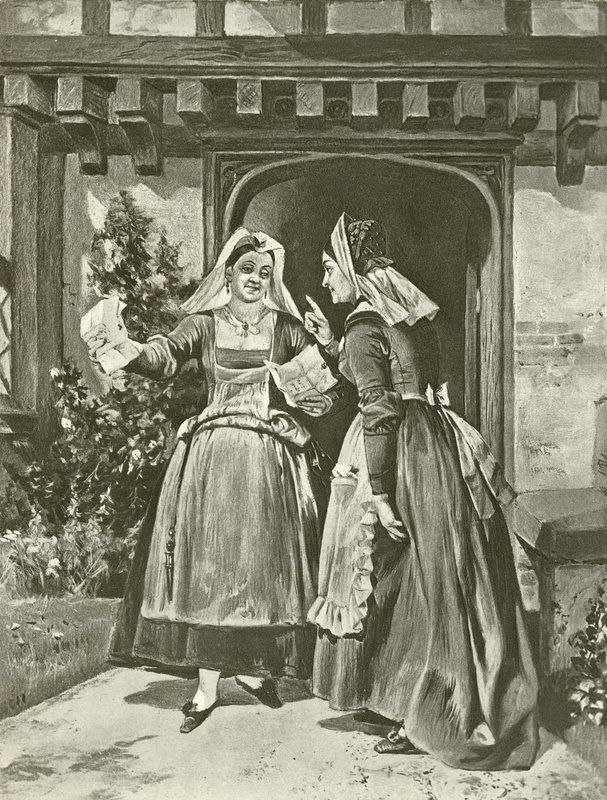 De vrolijke vrouwtjes van Windsor. Act II, Scene I door Felix Octavius Carr Darley