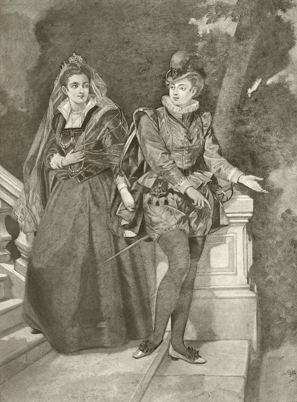 Driekoningenavond. Act III, Scene IV (gravure) door Felix Octavius Carr Darley