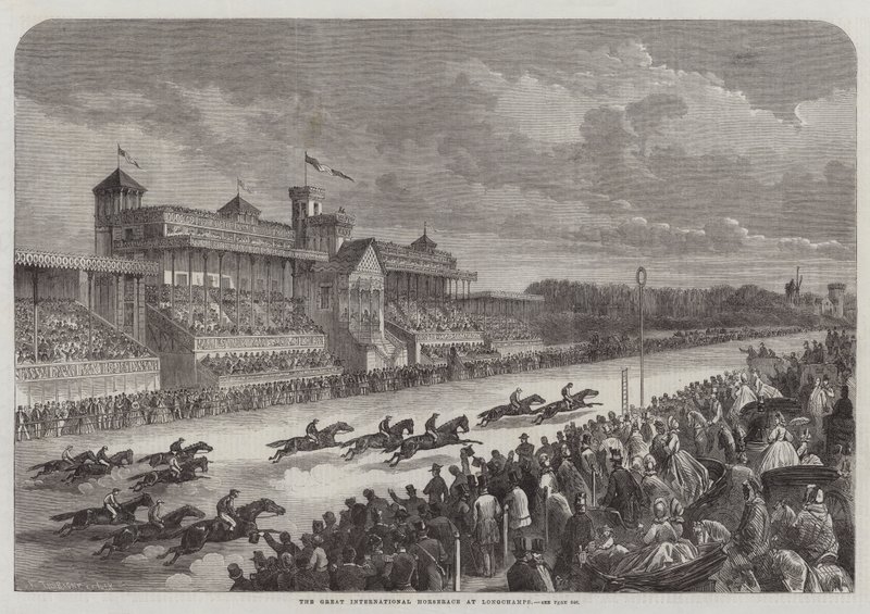 De Grote Internationale Paardenrace in Longchamps door Felix Thorigny