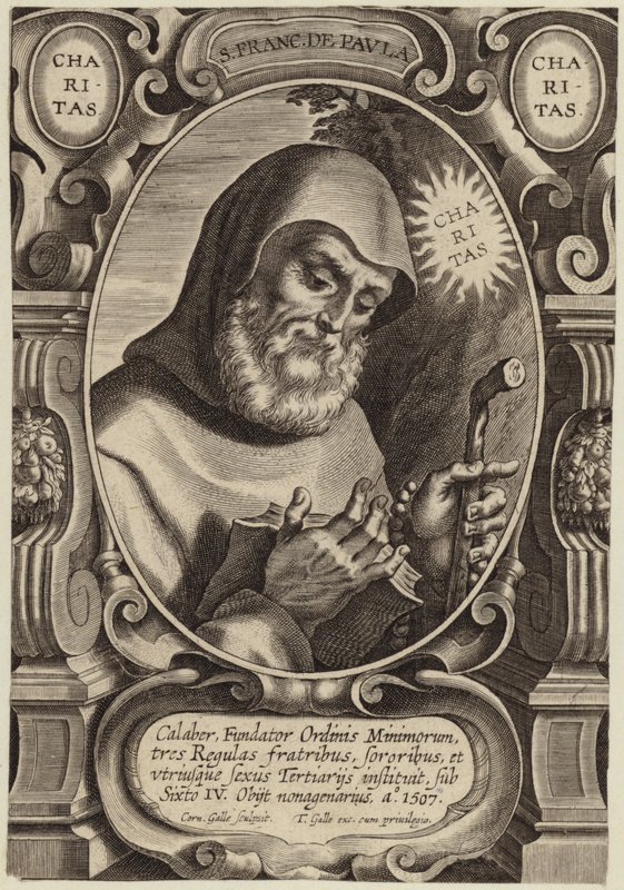 Portret van Sint Franciscus van Paola door Flemish School
