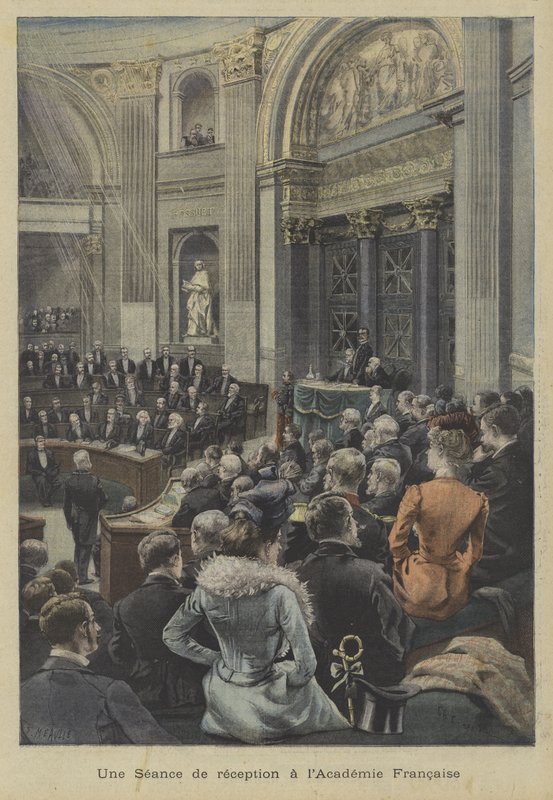 Een receptiesessie bij de Academie Française, Parijs door Fortune Louis Meaulle