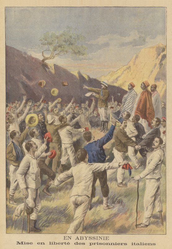 Bevrijding van Italiaanse gevangenen in Ethiopië door Fortune Louis Meaulle