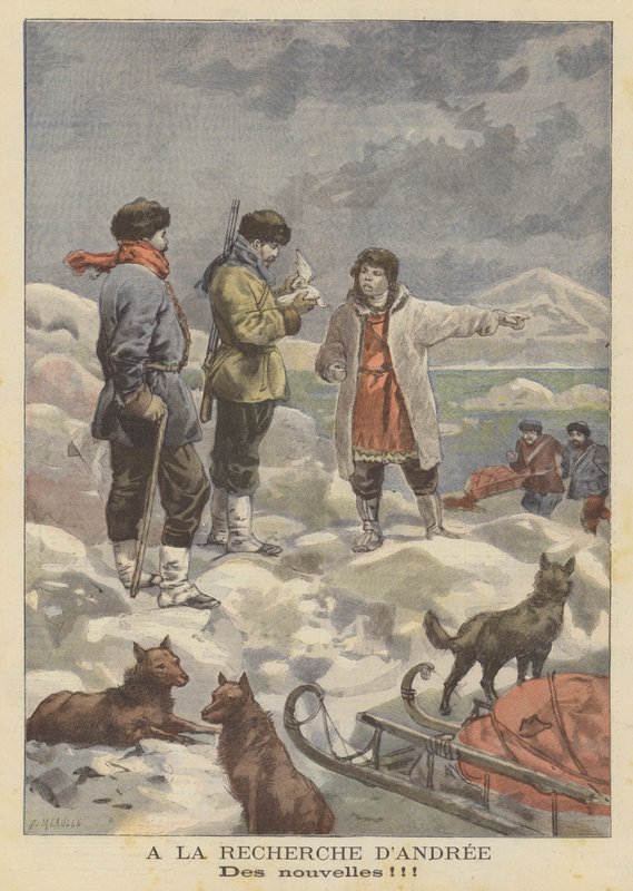 De zoektocht naar de vermiste ballonexpeditie van Salomon Andree in het Noordpoolgebied door Fortune Louis Meaulle