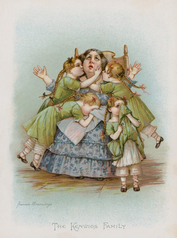 De familie Kenwigs (chromolitho) door Frances Brundage
