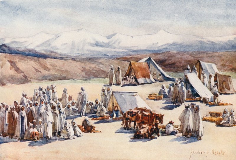 Marktdag, Timgad door Frances Nesbitt