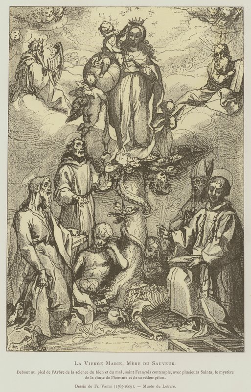 De Maagd Maria, moeder van Christus de Verlosser door Francesco Vanni
