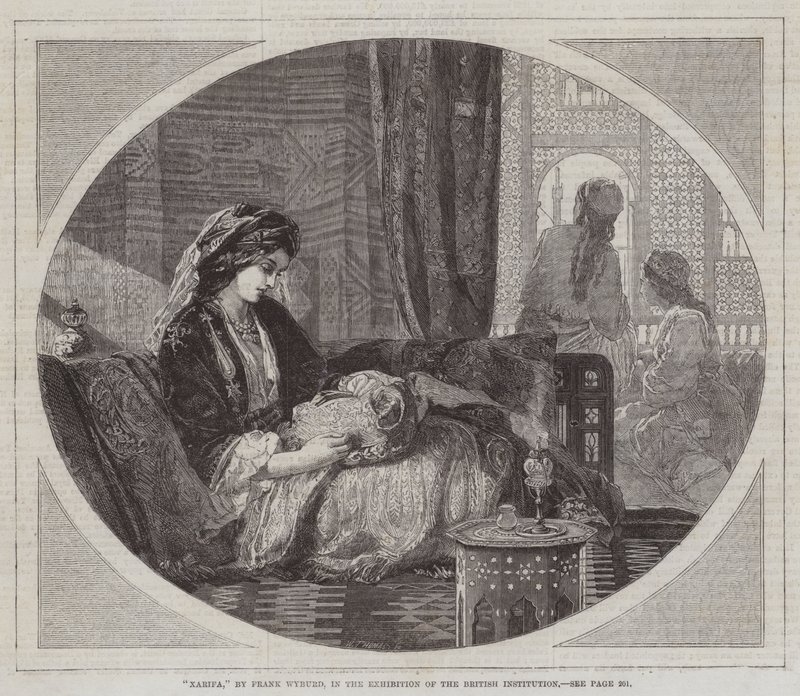 Xarifa, in de tentoonstelling van de British Institution door Francis John Wyburd