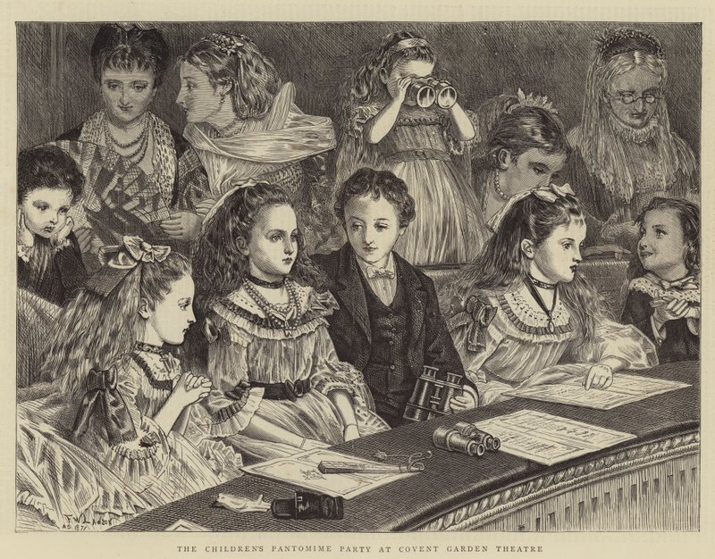 Het kinderpantomimefeest in het Covent Garden Theatre door Francis Wilfred Lawson