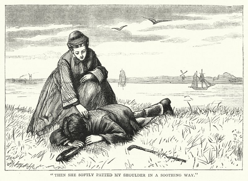 Illustratie voor Great Expectations door Charles Dickens (gravure) door Francis Arthur Fraser