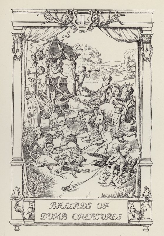 Een ander boek met verzen voor kinderen: Balladen van domme wezens (litho) door Francis Donkin Bedford